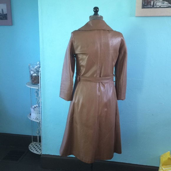 Vintage leather trench, with belt - Picture 4 of 8